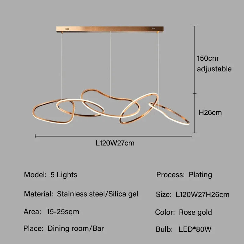 Luminaire Suspension finition rose élégante – Référence : Mariselle5623-ILLUMEEN.COM