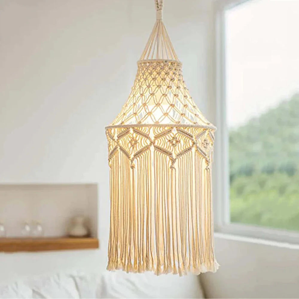 Luminaire Abat-Jour design tissé crème – Référence : Éloi-ILLUMEEN.COM