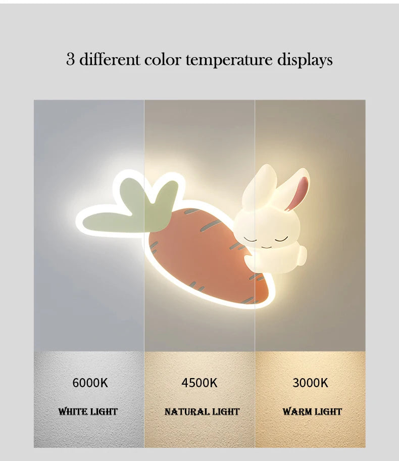 Luminaire Enfant Carotte Lapin – Référence: Louna3821-ILLUMEEN.COM