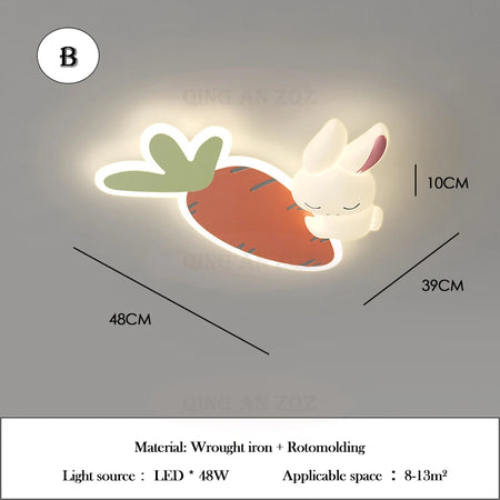 Luminaire Enfant Carotte Lapin – Référence: Louna3821-ILLUMEEN.COM