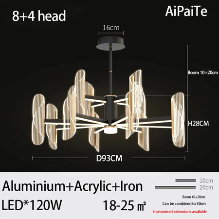 Luminaire Suspension design minimaliste en acrylique – Référence : Maelis4923-ILLUMEEN.COM