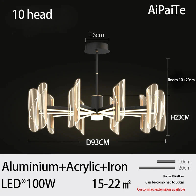 Luminaire Suspension design minimaliste en acrylique – Référence : Maelis4923-ILLUMEEN.COM
