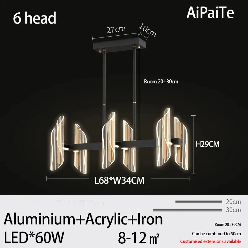 Luminaire Suspension design minimaliste en acrylique – Référence : Maelis4923-ILLUMEEN.COM