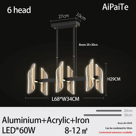 Luminaire Suspension design minimaliste en acrylique – Référence : Maelis4923-ILLUMEEN.COM