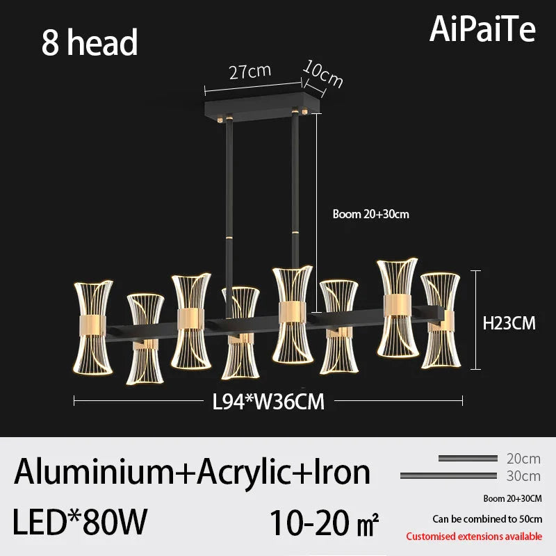 Luminaire Suspension design minimaliste en acrylique – Référence : Maelis4923-ILLUMEEN.COM