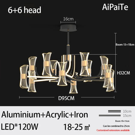Luminaire Suspension design minimaliste en acrylique – Référence : Maelis4923-ILLUMEEN.COM