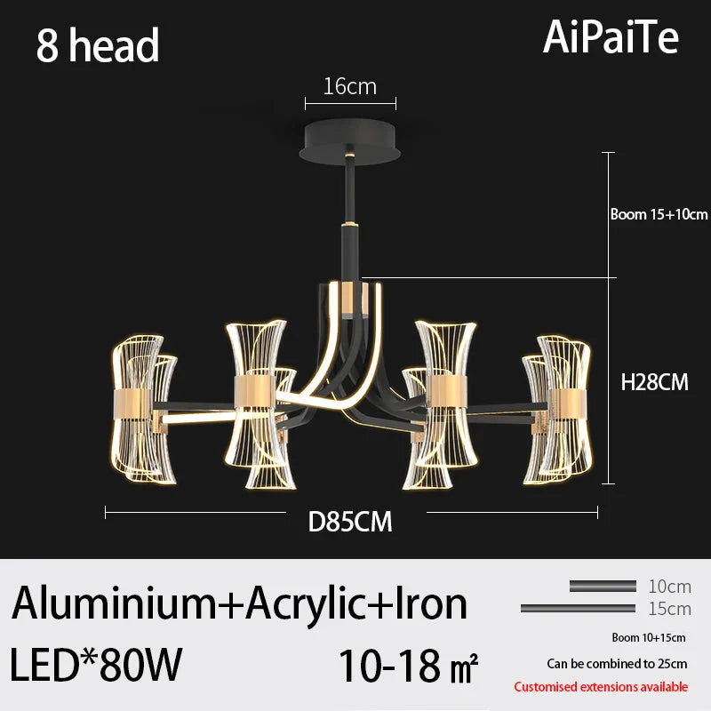 Luminaire Suspension design minimaliste en acrylique – Référence : Maelis4923-ILLUMEEN.COM