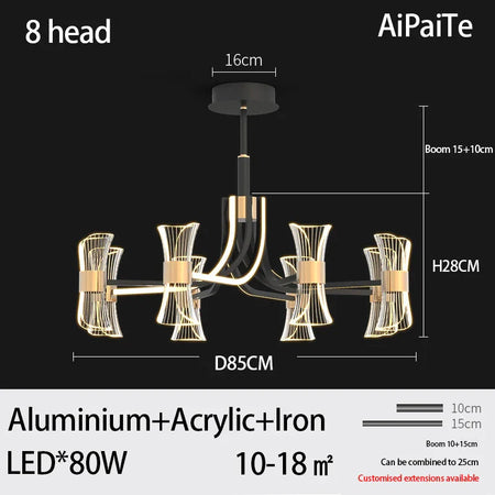 Luminaire Suspension design minimaliste en acrylique – Référence : Maelis4923-ILLUMEEN.COM
