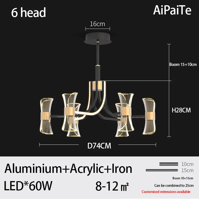 Luminaire Suspension design minimaliste en acrylique – Référence : Maelis4923-ILLUMEEN.COM