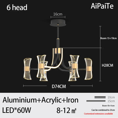 Luminaire Suspension design minimaliste en acrylique – Référence : Maelis4923-ILLUMEEN.COM