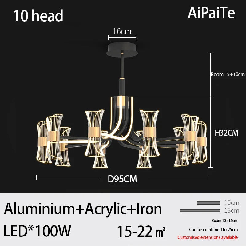Luminaire Suspension design minimaliste en acrylique – Référence : Maelis4923-ILLUMEEN.COM