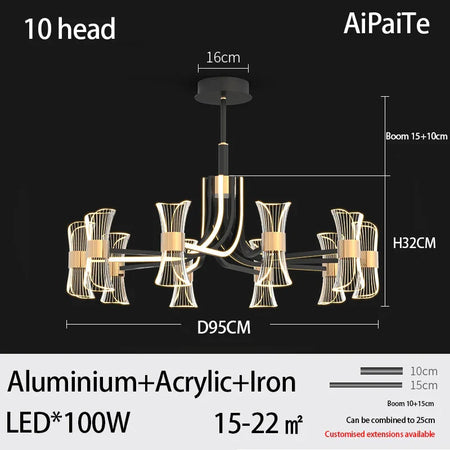 Luminaire Suspension design minimaliste en acrylique – Référence : Maelis4923-ILLUMEEN.COM