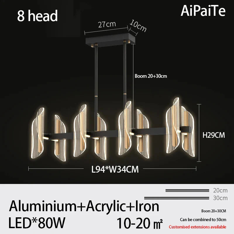 Luminaire Suspension design minimaliste en acrylique – Référence : Maelis4923-ILLUMEEN.COM