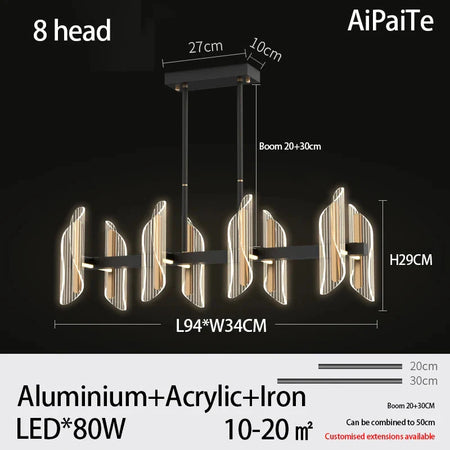 Luminaire Suspension design minimaliste en acrylique – Référence : Maelis4923-ILLUMEEN.COM