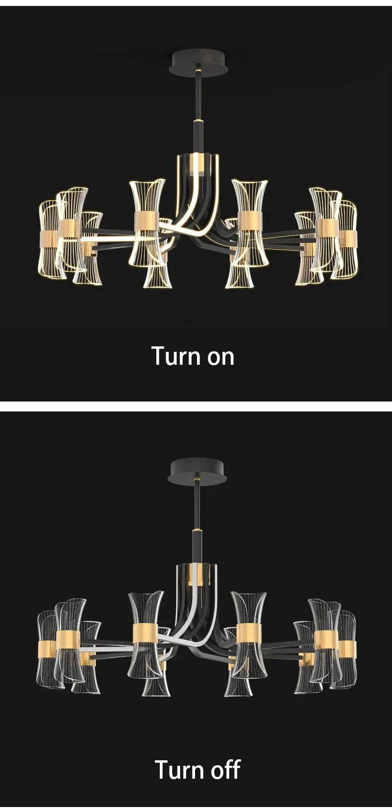 Luminaire Suspension design minimaliste en acrylique – Référence : Maelis4923-ILLUMEEN.COM