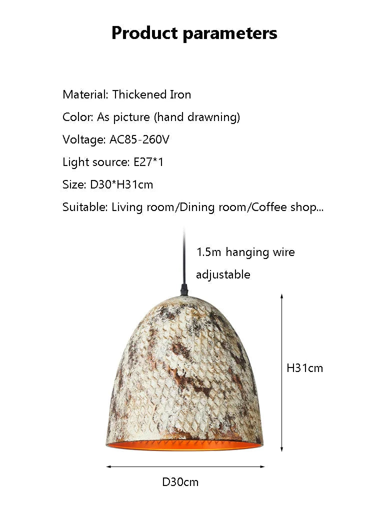 Luminaire Suspension design vintage en métal – Référence : Olwen5824-ILLUMEEN.COM