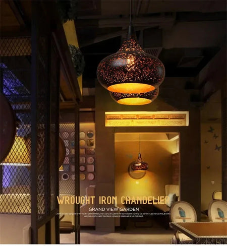 Luminaire Suspension finition rouillée élégante – Référence : Maren5623-ILLUMEEN.COM