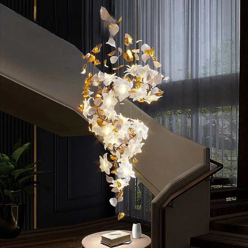 Luminaire Lustre fleurs volantes en cristal – Référence : Aelion3847-ILLUMEEN.COM