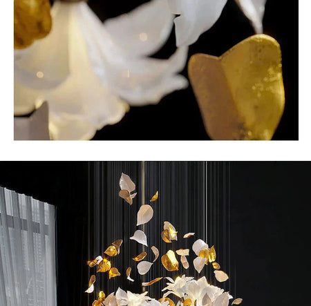 Luminaire Lustre fleurs volantes en cristal – Référence : Aelion3847-ILLUMEEN.COM