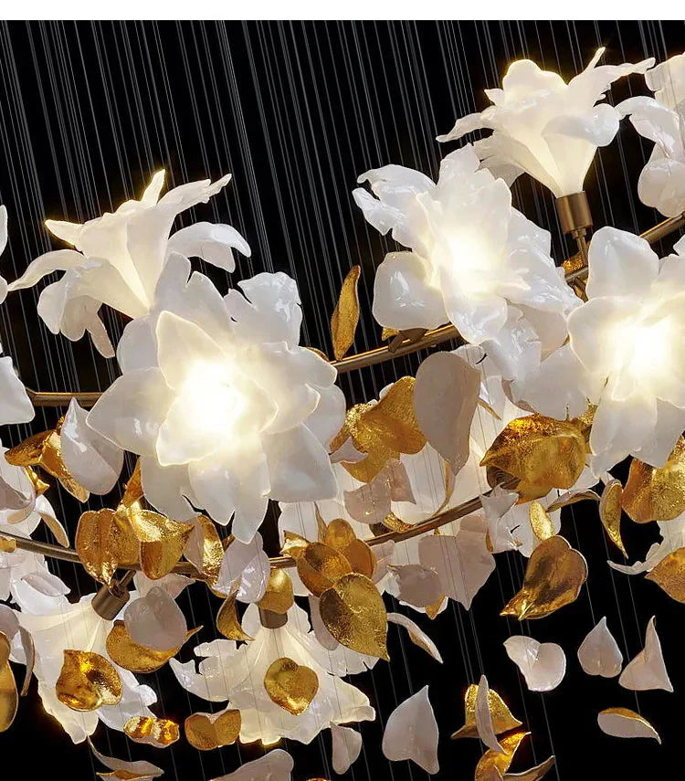 Luminaire Lustre fleurs volantes en cristal – Référence : Aelion3847-ILLUMEEN.COM