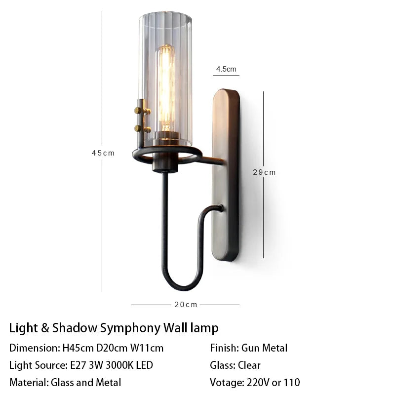 Luminaire Applique Murale verre noir – Référence: Néo2049-ILLUMEEN.COM