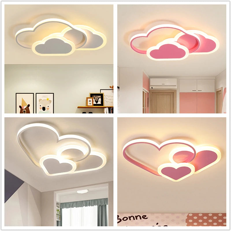 Luminaire Enfant Nuage Rose – Référence: Aster9142-ILLUMEEN.COM