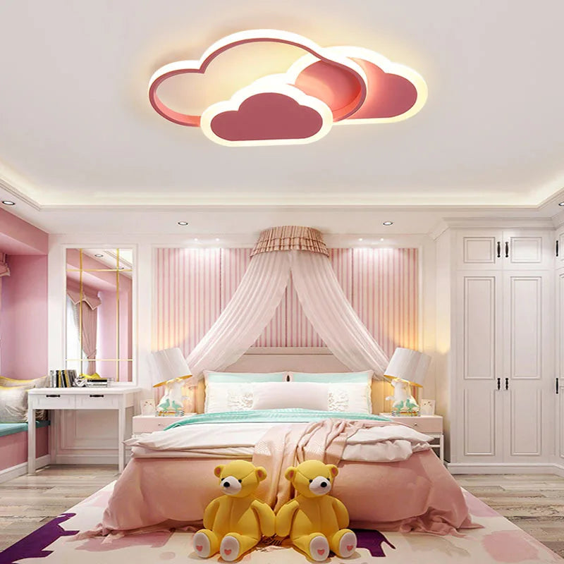 Luminaire Enfant Nuage Rose – Référence: Aster9142-ILLUMEEN.COM