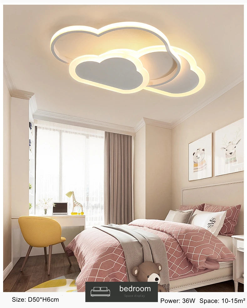 Luminaire Enfant Nuage Rose – Référence: Aster9142-ILLUMEEN.COM