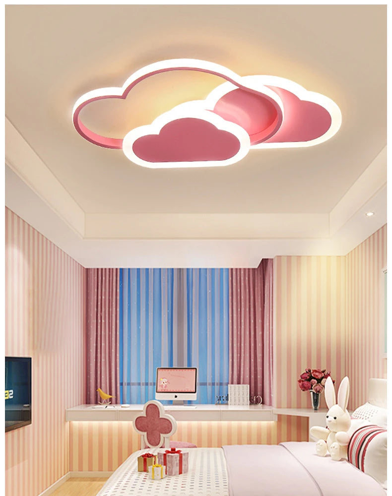 Luminaire Enfant Nuage Rose – Référence: Aster9142-ILLUMEEN.COM