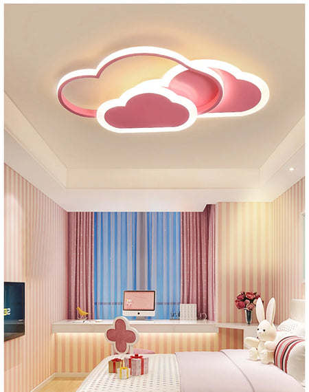 Luminaire Enfant Nuage Rose – Référence: Aster9142-ILLUMEEN.COM