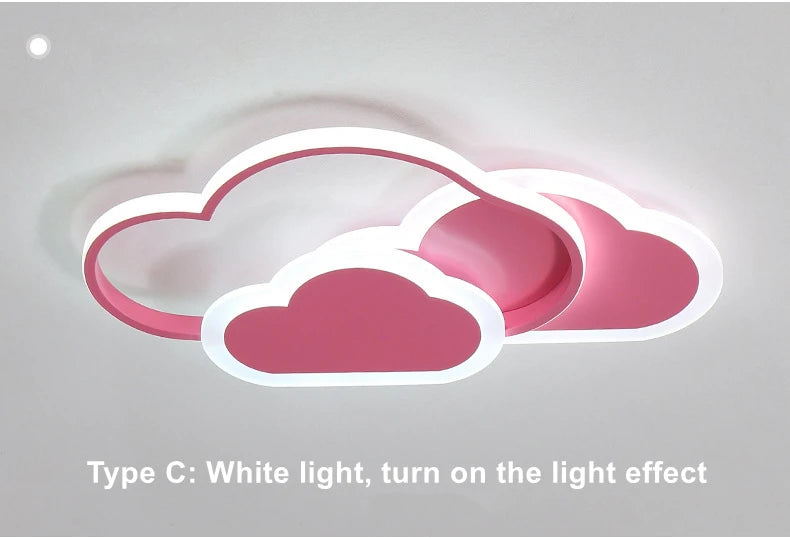 Luminaire Enfant Nuage Rose – Référence: Aster9142-ILLUMEEN.COM