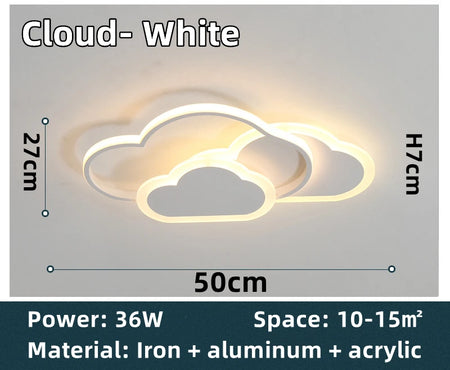 Luminaire Enfant Nuage Rose – Référence: Aster9142-ILLUMEEN.COM