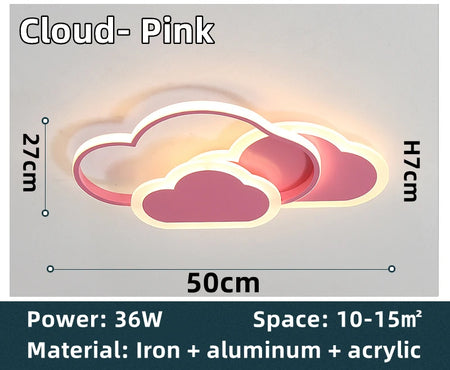 Luminaire Enfant Nuage Rose – Référence: Aster9142-ILLUMEEN.COM