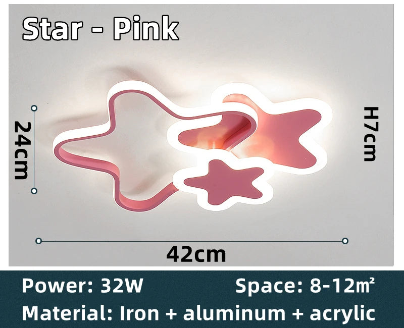 Luminaire Enfant Nuage Rose – Référence: Aster9142-ILLUMEEN.COM