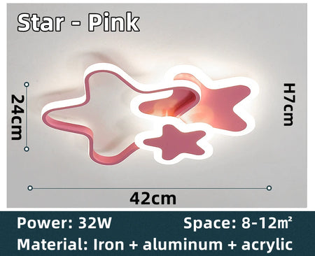 Luminaire Enfant Nuage Rose – Référence: Aster9142-ILLUMEEN.COM