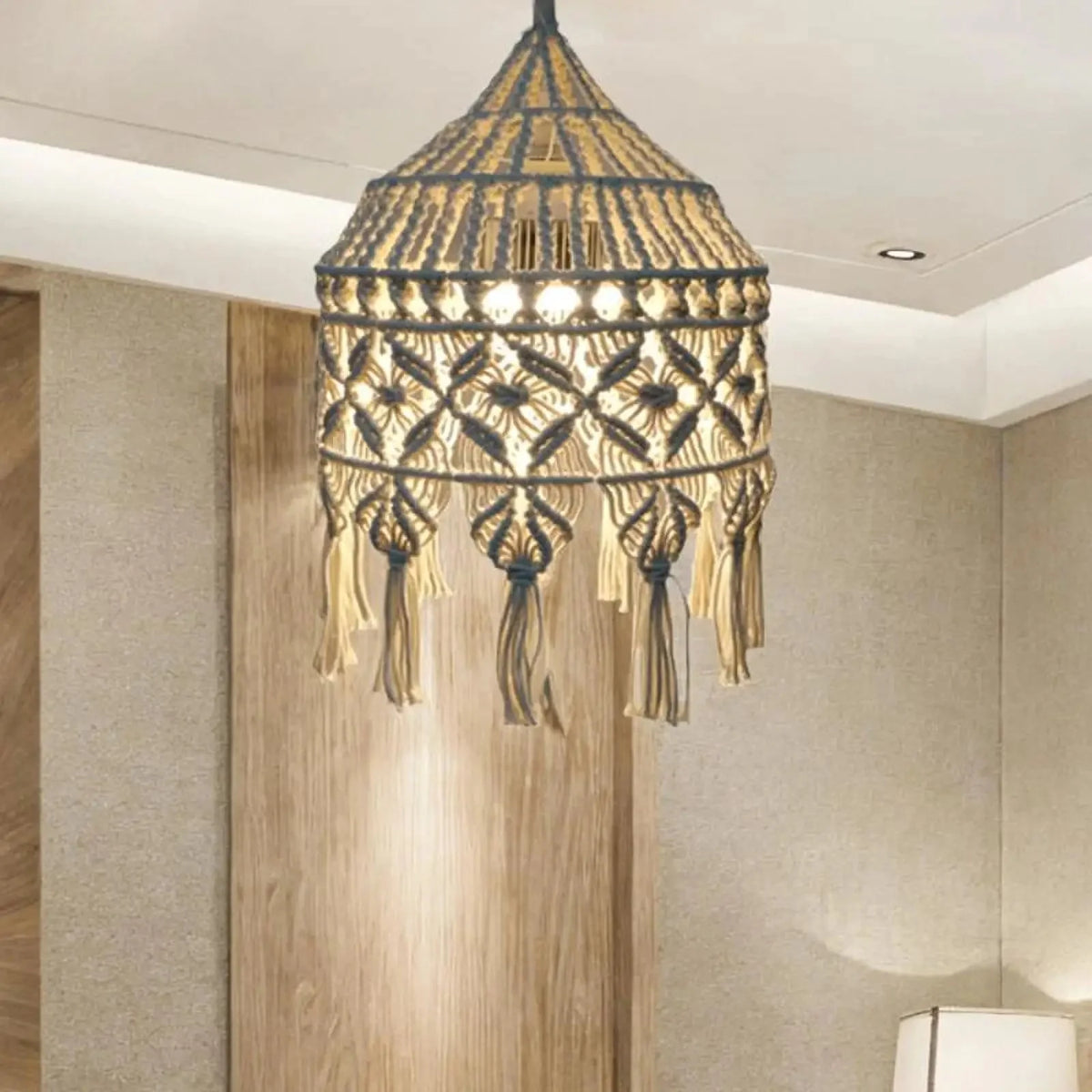 Luminaire Abat-Jour texture naturelle – Référence : Émilien-ILLUMEEN.COM