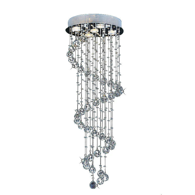 Luminaire Lustre design spirale en cristal – Référence : Elowen3847-ILLUMEEN.COM