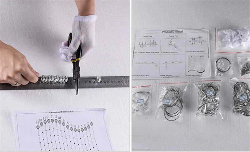 Luminaire Lustre design spirale en cristal – Référence : Elowen3847-ILLUMEEN.COM