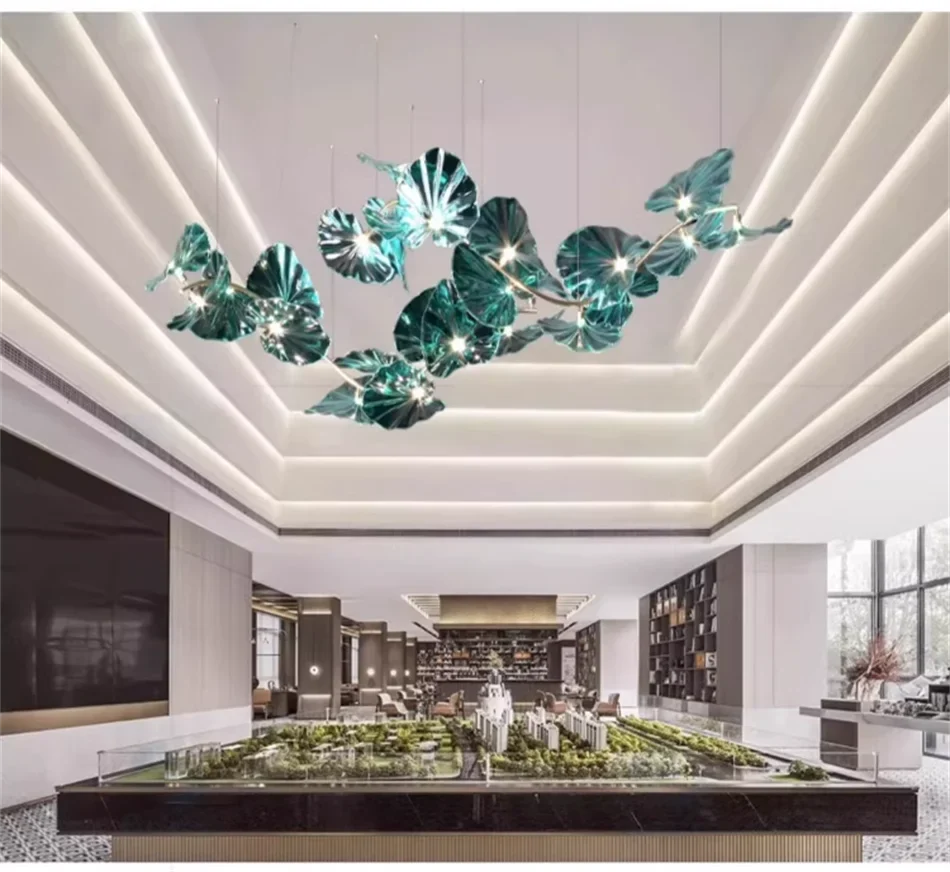 Luminaire Lustre en Verre Vert et Cuivre Poli – Référence : Sélène3841-ILLUMEEN.COM