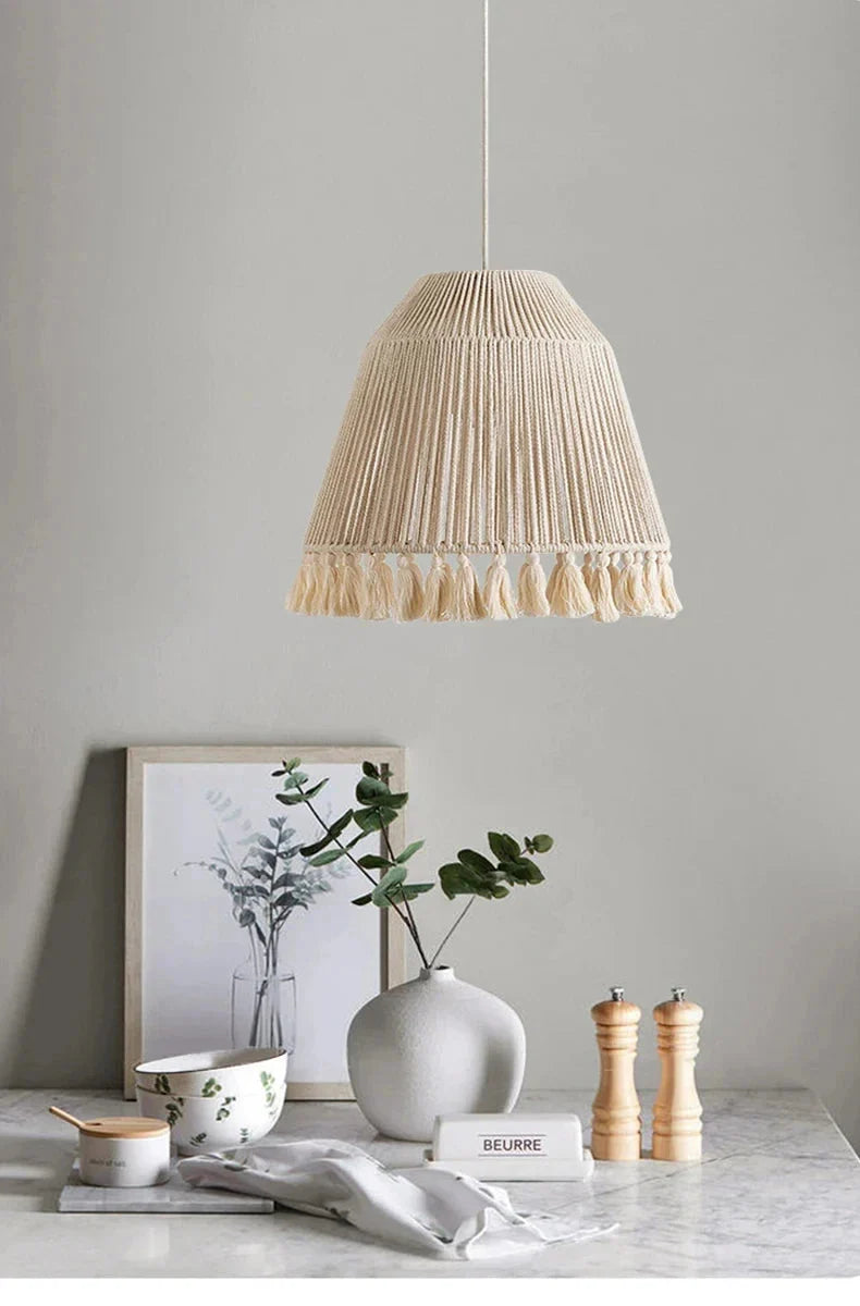 Luminaire Abat-Jour texture naturelle – Référence : Thalys-ILLUMEEN.COM