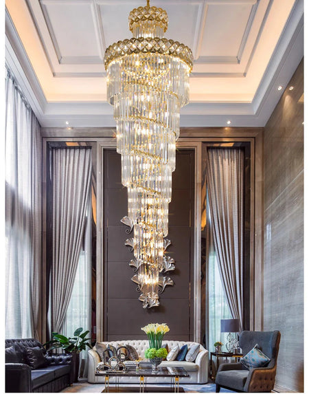 Luminaire Lustre design contemporain en cristal – Référence : Sélène3741-ILLUMEEN.COM