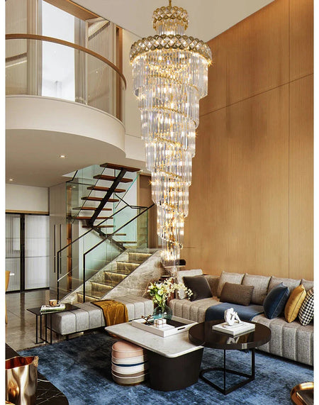 Luminaire Lustre design contemporain en cristal – Référence : Sélène3741-ILLUMEEN.COM