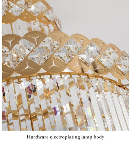 Luminaire Lustre design contemporain en cristal – Référence : Sélène3741-ILLUMEEN.COM