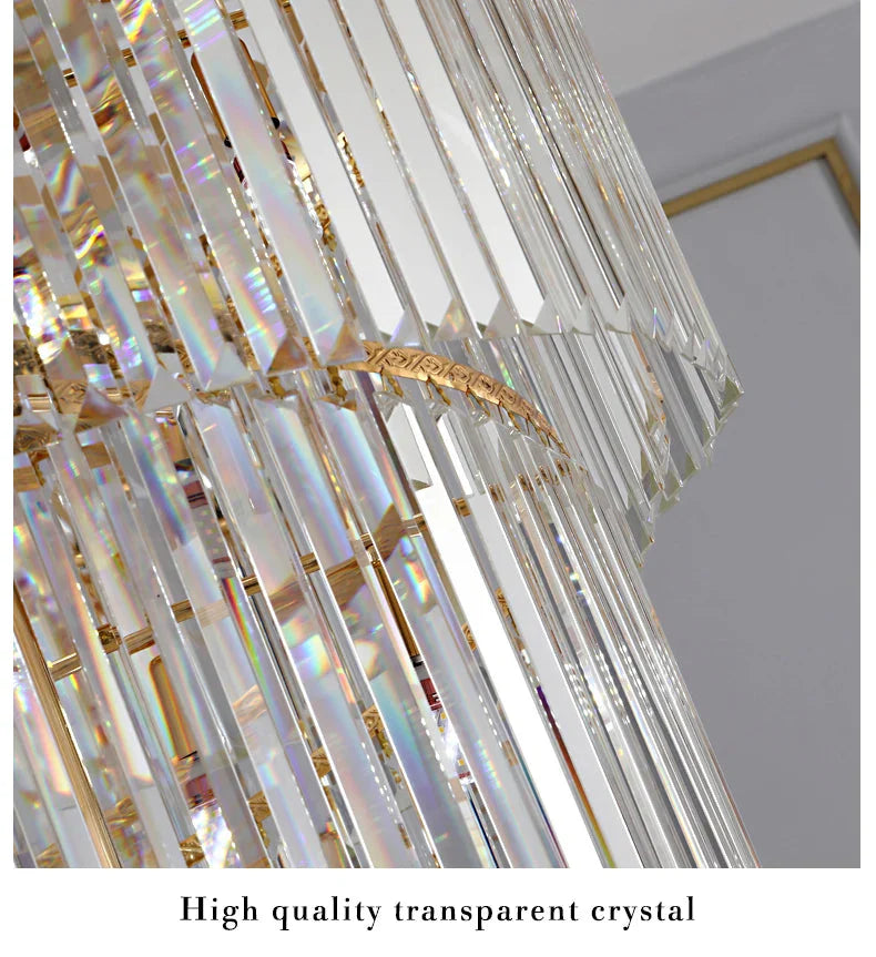 Luminaire Lustre design contemporain en cristal – Référence : Sélène3741-ILLUMEEN.COM