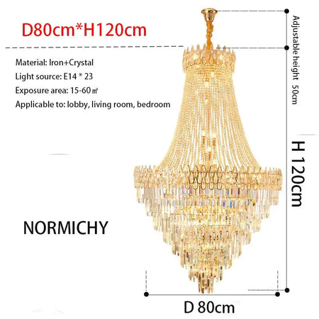 Luminaire Lustre élégance en cristal nordique – Référence : Elowen7423-ILLUMEEN.COM
