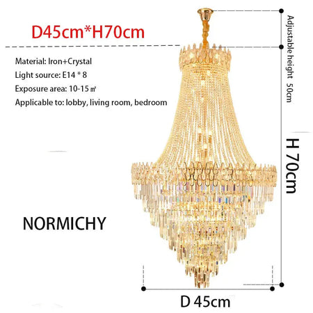 Luminaire Lustre élégance en cristal nordique – Référence : Elowen7423-ILLUMEEN.COM