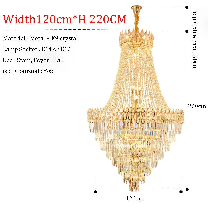 Luminaire Lustre élégance en cristal nordique – Référence : Elowen7423-ILLUMEEN.COM