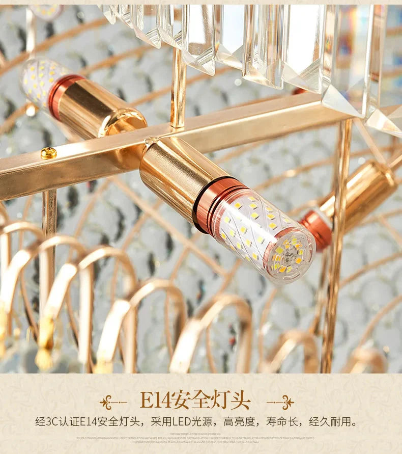 Luminaire Lustre élégance en cristal nordique – Référence : Elowen7423-ILLUMEEN.COM