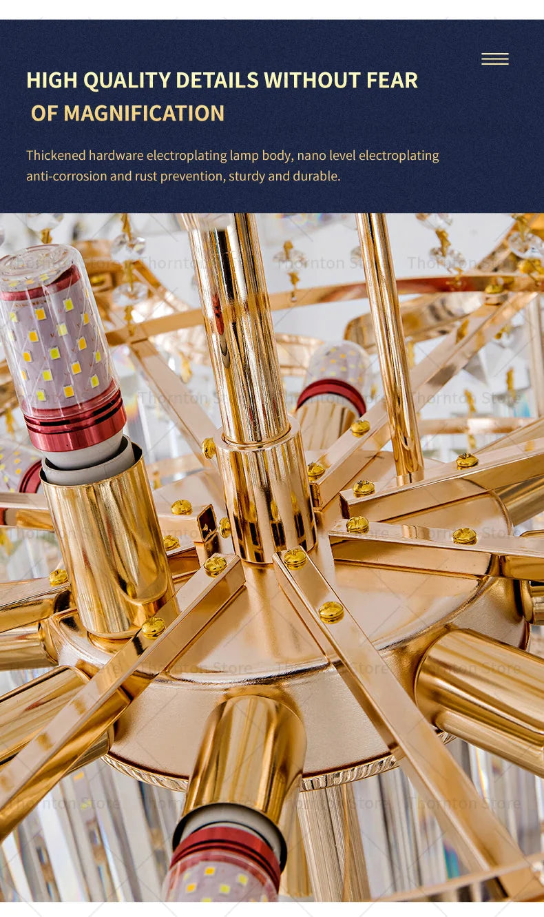 Luminaire Lustre design aérien en cristal – Référence : Elowen8374-ILLUMEEN.COM