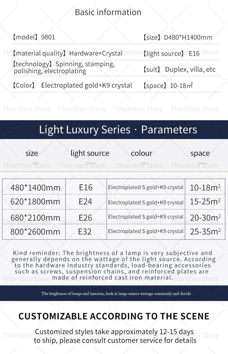 Luminaire Lustre design aérien en cristal – Référence : Elowen8374-ILLUMEEN.COM